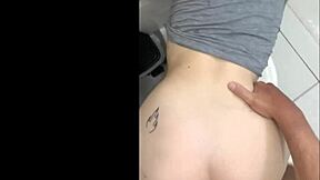 Fuck my stepsister in the bathroom. Creampie her doggystyle!