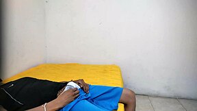 young guy with good cock masturbating in his aunts room