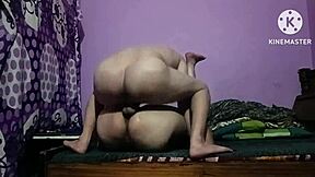 Indian bride-to-be with brother-in-law the day before wedding