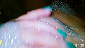 I love touching my petite teen pussy in the bath