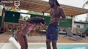 Tiny Ebony Bombshell Kae The Brat Takes Big Black Cock From Prophet Outdoors.