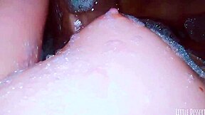 I love touching my petite teen pussy in the bath