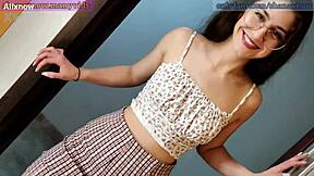 Couple In Elevator Gets Blowjob And Facial