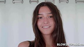 Teen explores new intimate experiences with licking and sucking