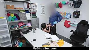 Judy Jolie obeys guard's demands after shoplifting