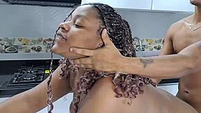 passionate hot shower with my beautiful chubby stepsister