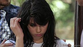 Wild Teen Gina Valentina Sucks Cock Deep In The Woods