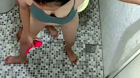I watched the CCTV from the school toilet as this girl orgasmed convulsively with toys.