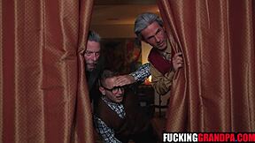 Teen Brunette Sucked By Pervy Old Men.