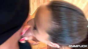 Gym fuck babe adriana brill works dick until cum in pov