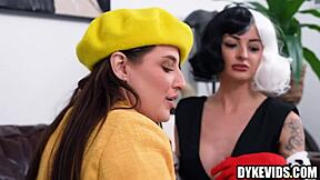 Cruella Dominates Young Lesbian With Strapon