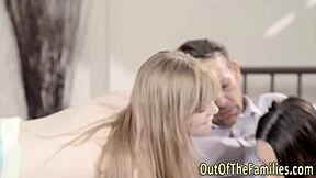 ste jizzed all over in intense 3way session with amateurs