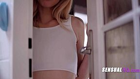 Are those blonde lesbians watching each other?