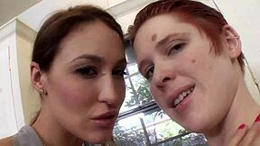 Lily and Ryan in kitchen.