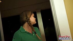 lauren and pixie pie, the skinny hotties, share a dick for sucking and banging