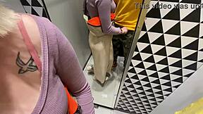 Feeling Excited Getting Blowjob In Changing Booth