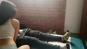 hey, that sexy milf rips clothes and gets wet solo.