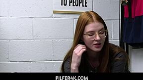 Nerdy Ginger Jane Rogers Pilfers Items Cleverly.