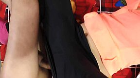 Beautiful girlfriend fucks nude Indian maid. Bold creampie in doggystyle.