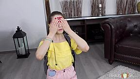 Alita Angel feels excited trading blowjob for candies in hardcore couple play