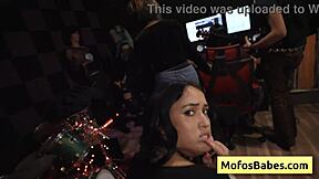 Distracted Sound Engineer Seduced For A Blowjob By Natural Busty Brunette Teen - Nia Bleu Brett Maker