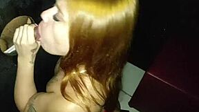 First Time at Gloryhole with Strangers!