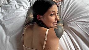 Footjob In Backstage From Italian Beauty Morea Black.