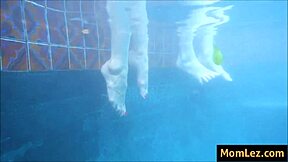 milf casually seduces young redhead daughter-in-law in taboo lesbian sex.