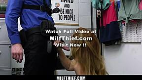 Is this milf shoplifter ready for domination in the garage?