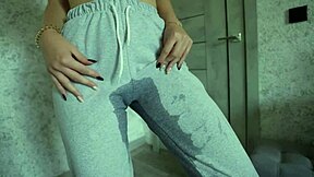 Petite 18+ Teen Desperation Pee - Oh No!