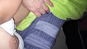 Chubby BBW mother in law lies on student's bed, licking in homemade scene! 😏