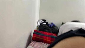 Perverted Stepfather Finds Stepdaughter in School Uniform on All Fours in Kitchen, Fucks Her Pussy Until Covering with Semen