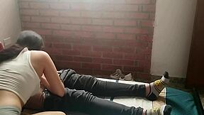 Horny young girl masturbates me and milks my cum with her mouth 😍