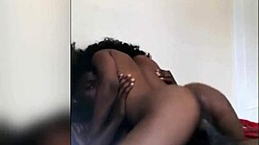 ebony teen rides big black dick to orgasm like bull