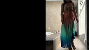 Fat mature cosplay babe gets sensual voyeur treatment!