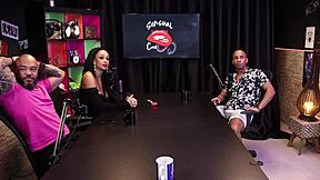 Naughty black woman blows black guy's dick