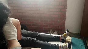 Horny young girl masturbates me and milks my cum with her mouth 😍