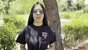 Casting a hairless virgin japanese teen for her first bareback interracial experience. Shaved pussy and natural tits explored.