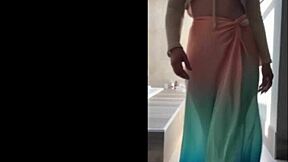 Fat mature cosplay babe gets sensual voyeur treatment!