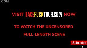 Submissive Hot Blonde Teen 18+ Dominated During Rough Drooling Deep Throat