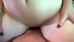 Thick dick slides deep in her ass, balls deep!