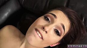 Amateur teen rides dildo, sucks stepbro's banana 🍌