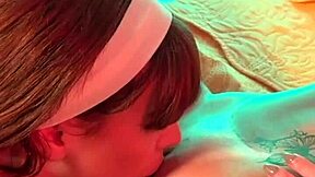 Maid licks boss's daughter's pussy.