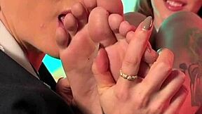 Maid licks boss's daughter's pussy.