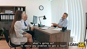 Petite Whore Mina K Does Dirty Things In Office For Loan