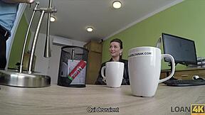 Teen 18+ Couple Interviewing For Loan After Sex