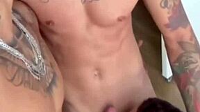 Maloca licked oiled ass by lover while husband watches country bdsm cock