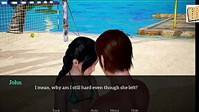 My new family episode with teen 18+ redhead and brunette playing erotic game