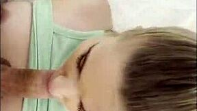 my hot blonde roommate couldn't resist greedily sucking my cock in the dorm