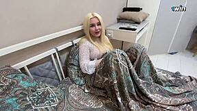 Chubby blonde says, 'i love getting cum in my pussy'